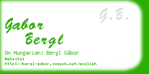 gabor bergl business card