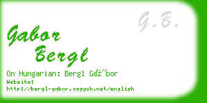 gabor bergl business card